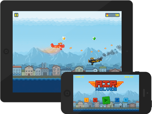 Air Wolves - HTML5 air combat