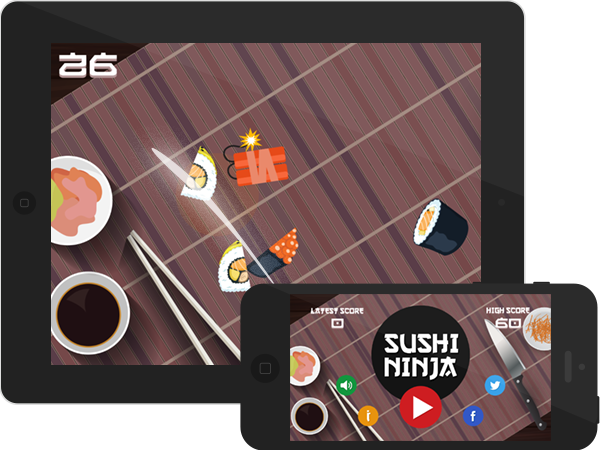 Sushi Ninja - Cut Sushi HTML5 Game